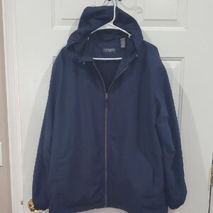 Lyle & Scott Scotland Tonal Hooded Dk Blue Windbreaker Large